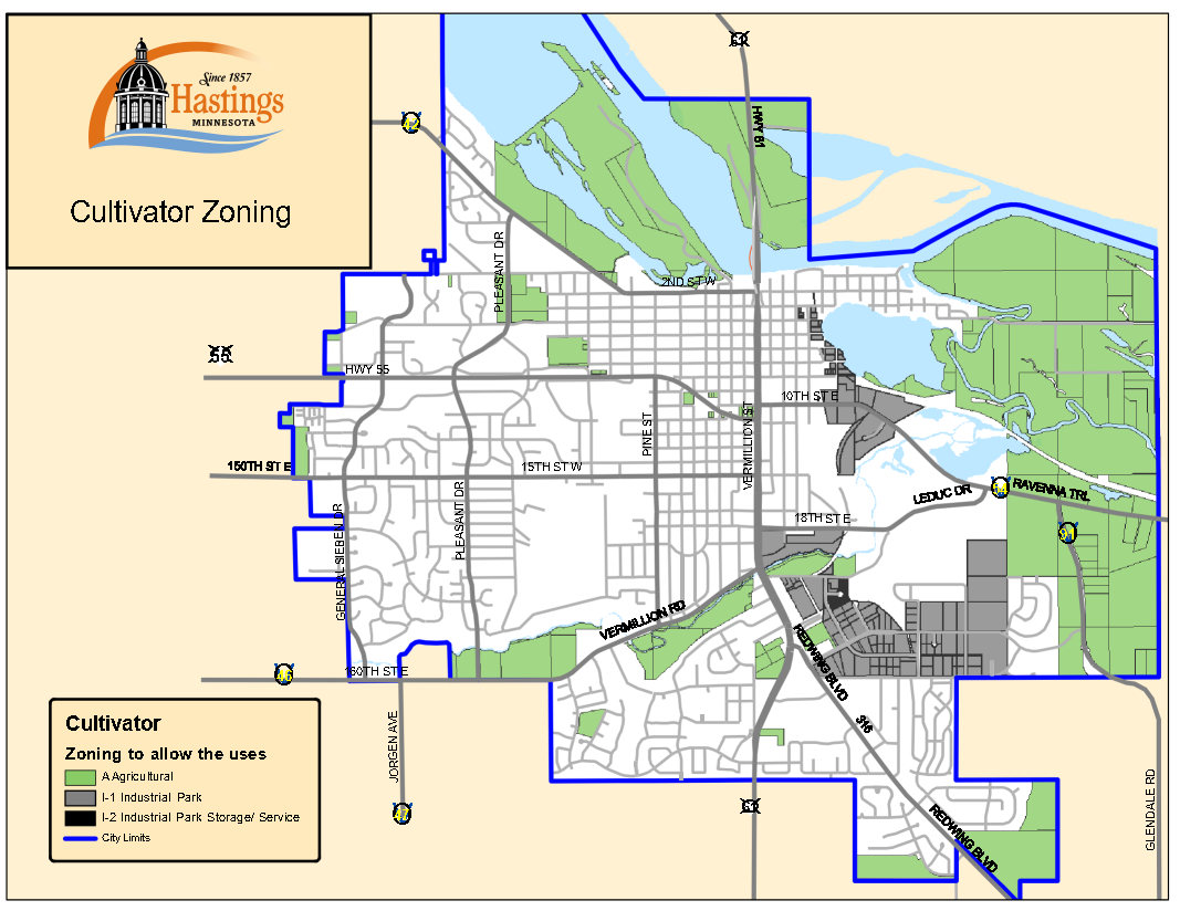 Cultivator Zoning Map